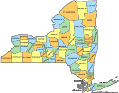 New York Counties Map New York Counties Map