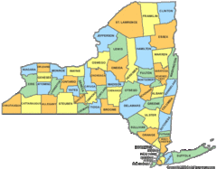 New York Counties Map