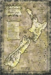 New Zealand Lord of the Rings Tourist map