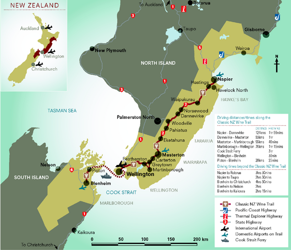 New Zealand Wine Trail Map