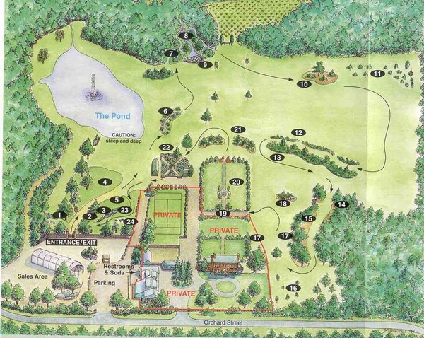 Newbury Perrenial Gardens Guide Map