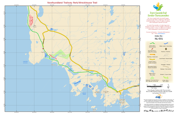 Newfoundland Trailway Park/Wreckhouse Trail NL-001 Map