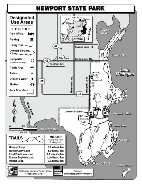Newport State Park Map