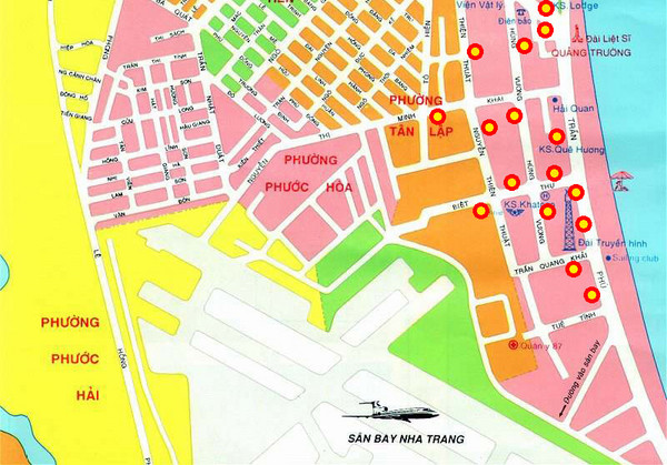 Nha Trang Hotel Map