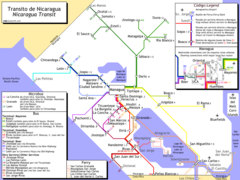 Nicaragua Transit system Map