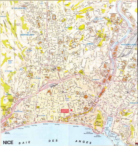Tourist Map Of Nice France Nice Map - Nice France • Mappery
