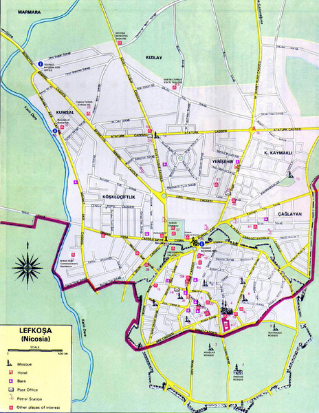 Nicosia Tourist Map