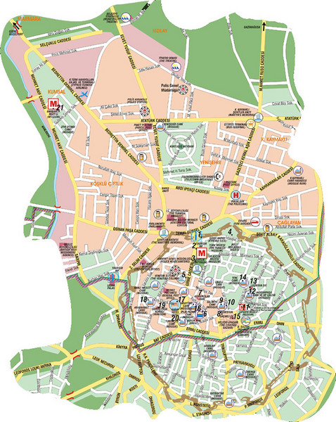 Nicosia Tourist Map (Turkish side)