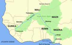 Niger river basin Map