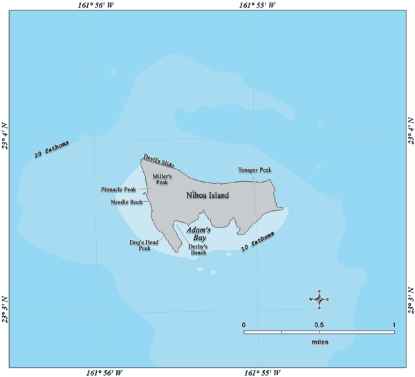 Nihoa Island Tourist Map