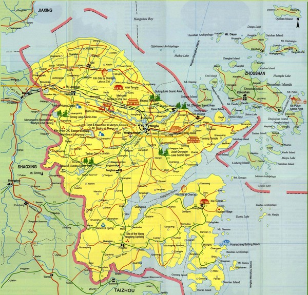 Ningbo Tourist Ma Map