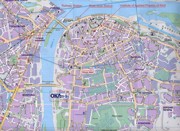 City map Novgorod Russia