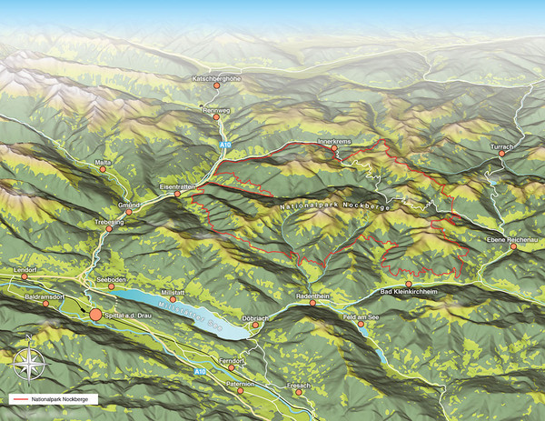 Nockberge National Park Map - Nockberge National Park Austria • mappery