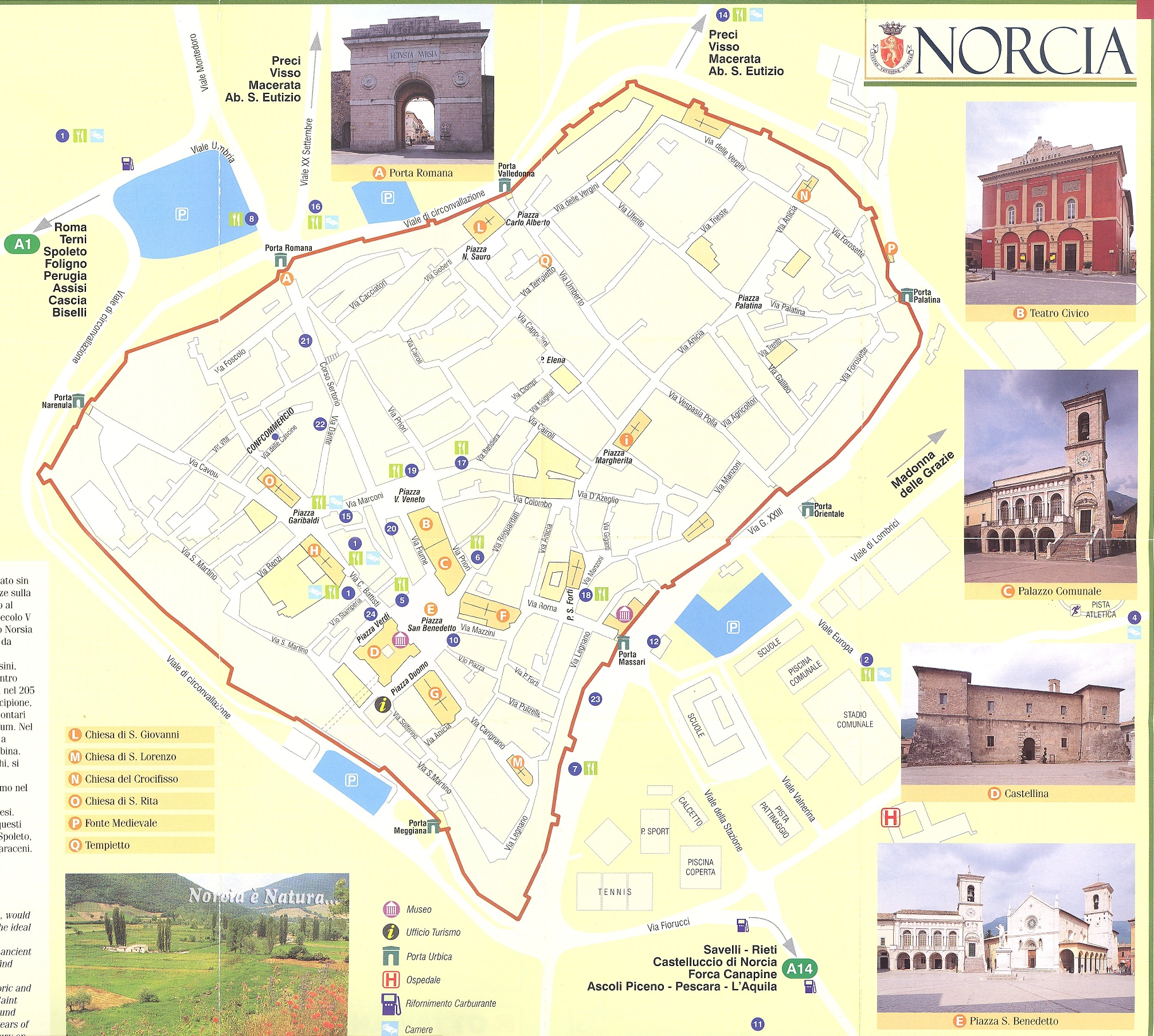Norcia Map norcia it • mappery