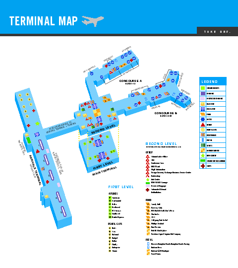 Norfolk International Airport Terminal Map