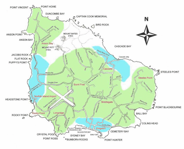 Norfolk Island Map