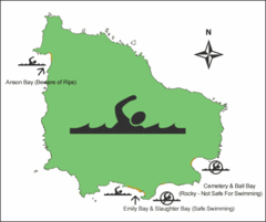 Norfolk Island Swim Zone Map