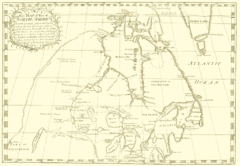 North America Latitude 40 to 68 Degrees Map, 1744 North America Latitude 40 to 68 Degrees Map, 1744