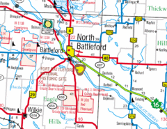 North Battleford, Saskatchewan Map