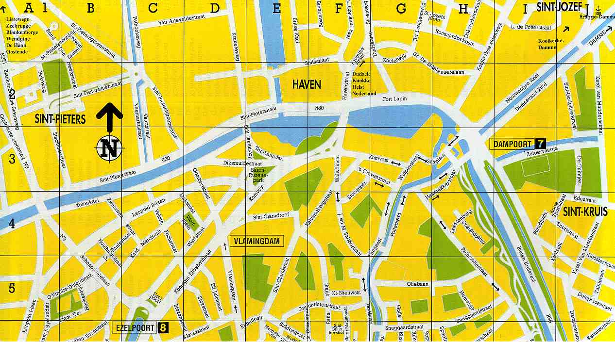 North Bruges Map - Bruges Belgium • mappery