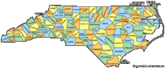 North Carolina Counties Map