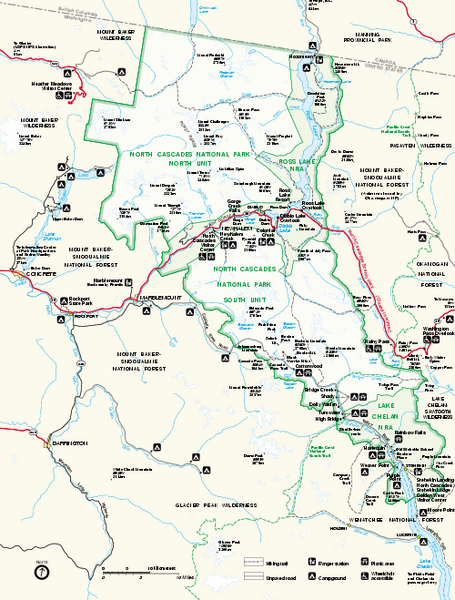 North Cascades National Park map