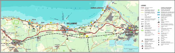 North-Eastern Estonia Tourist Map