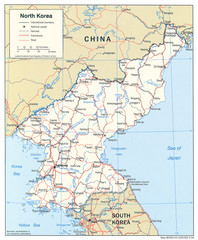 North Korea Tourist Map