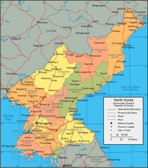 North Korea political Map