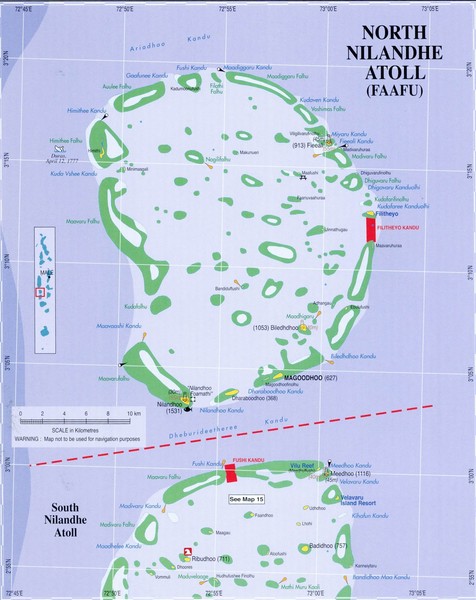 North Nilandu atoll Map