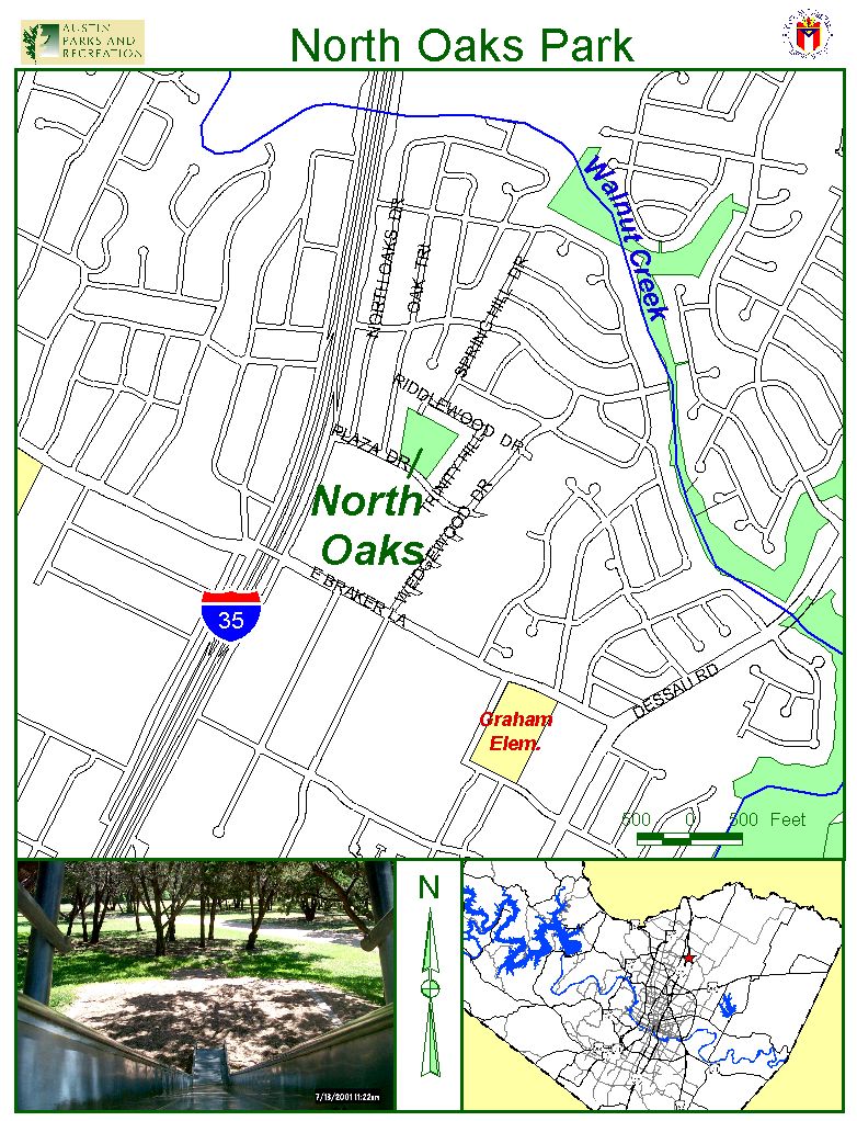 North Oaks Park Map 900 Plaza Dr Austin • mappery
