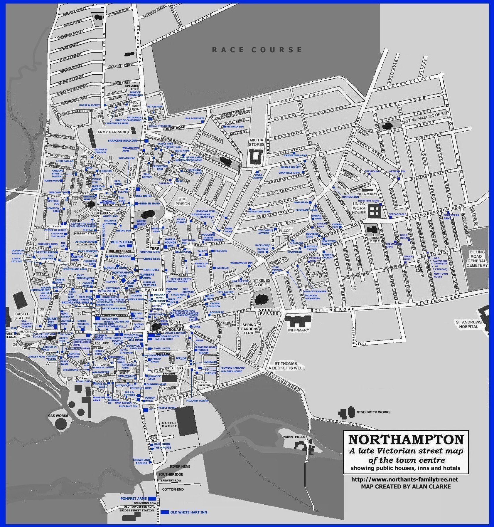 Northampton Town Map Northampton UK • mappery