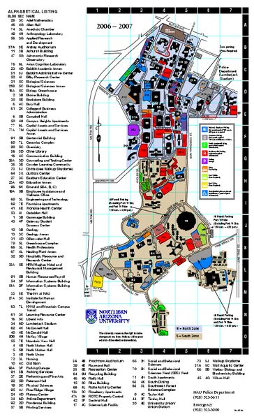 Northern Arizona University Map