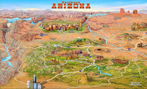 Northern Arizona attractions Map