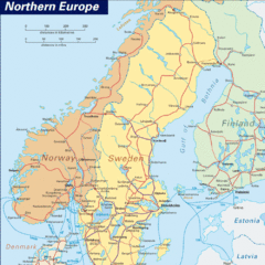 Northern Europe Tourist Map Northern Europe Tourist Map