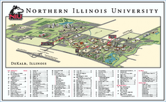 Northern Illinois University Map