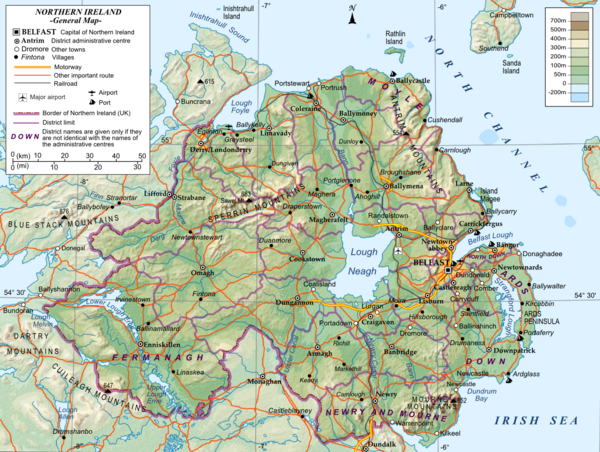 Northern Ireland General Map