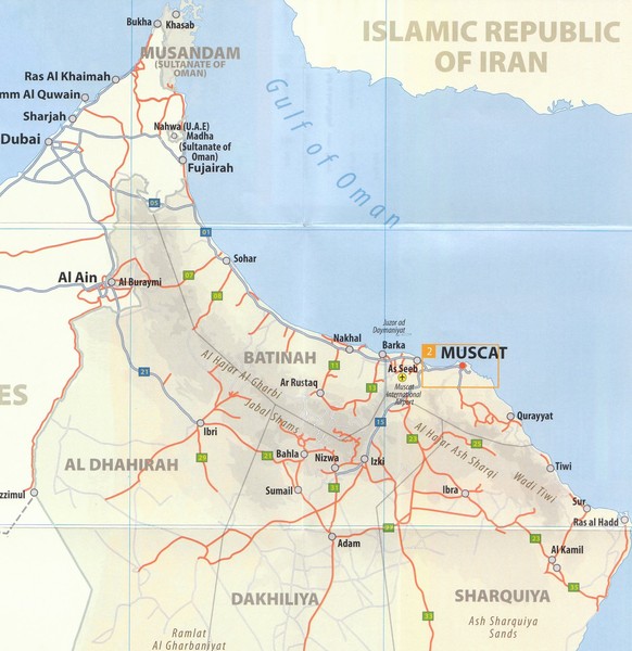 Northern Oman Map