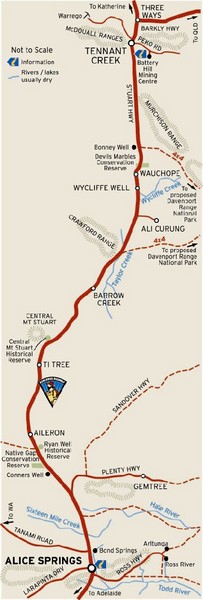 Northern Territory Australia Tourist Map