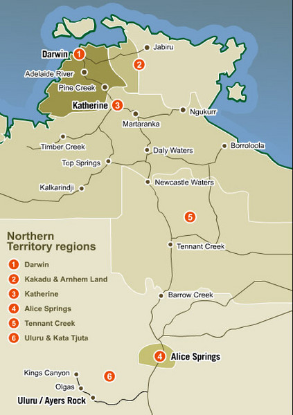 Northern Territory Map