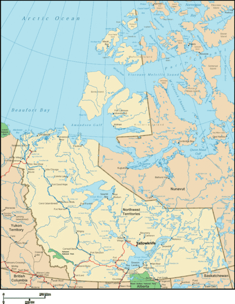 Northwest Territories Map