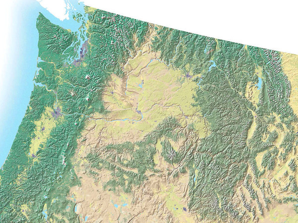 Northwest Usa Topo Map Idaho Mappery