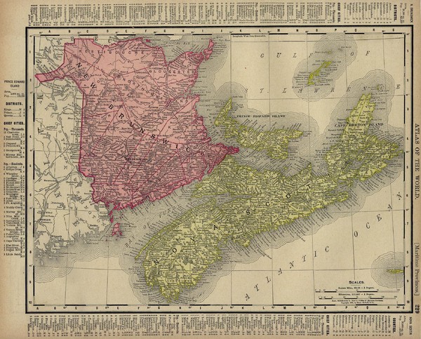 Nova Scotia Map 1896