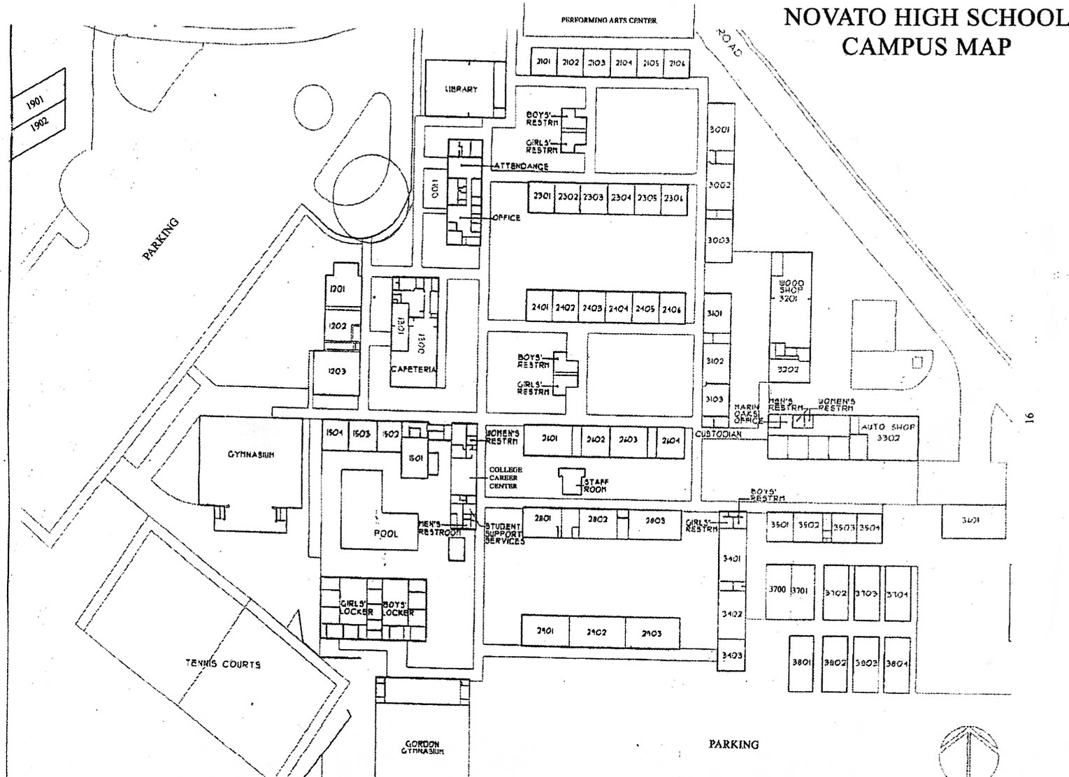 Novato High School Campus Map Novato High School Novato CA • mappery