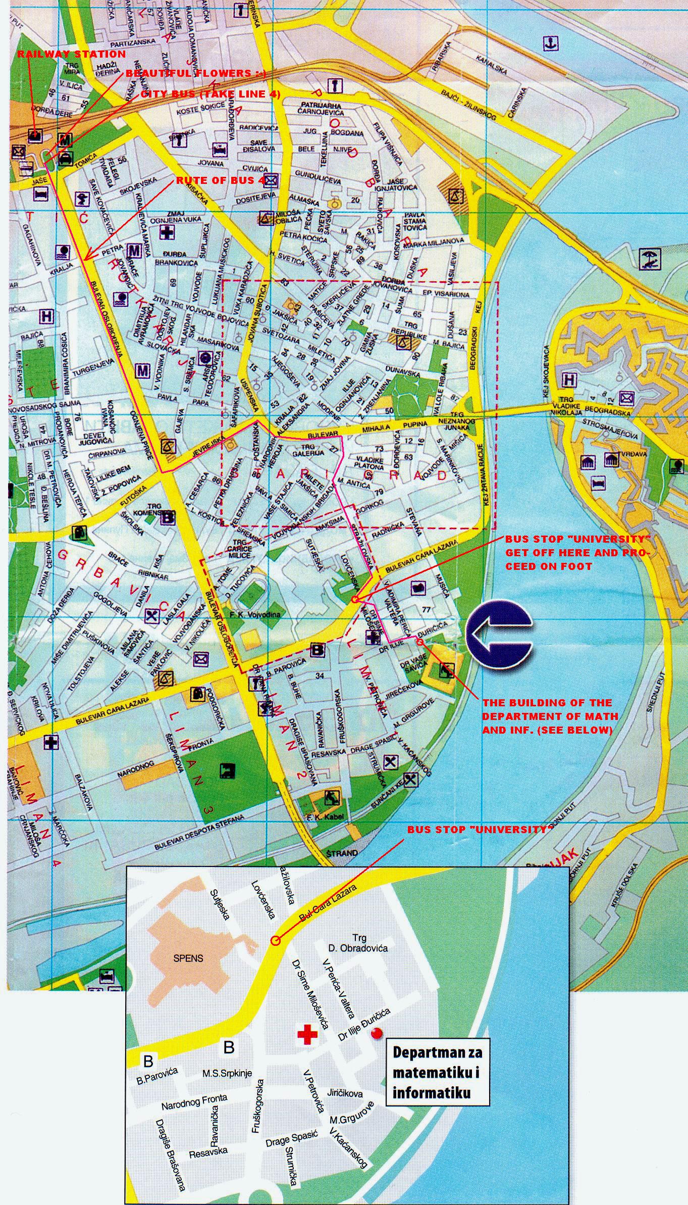mapa ns Novi Sad City Map   Novi Sad Serbia • mappery mapa ns