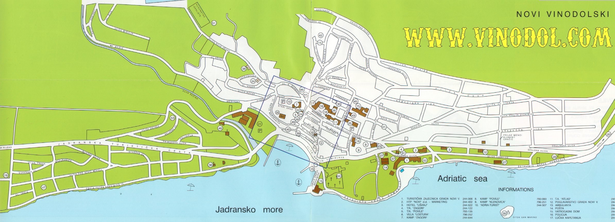 karta novog vinodolskog Novi Vinodolski Street Map   Novi Vinodolski Croatia • mappery karta novog vinodolskog