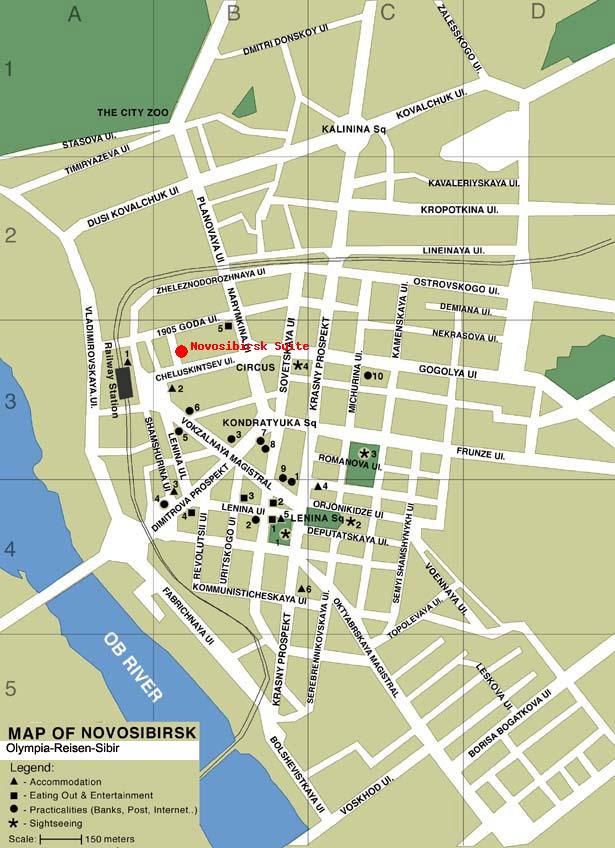 City map Novosibirsk