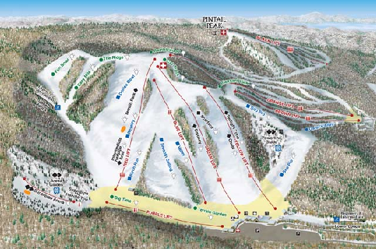 Nubs Nob Ski Area Inset Ski Trail Map
