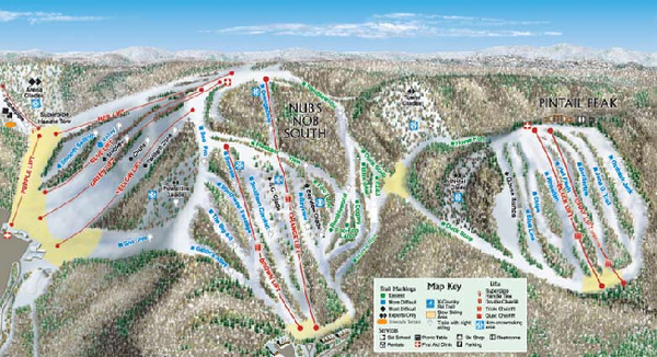 Nubs Nob Ski Area Main Ski Trail Map