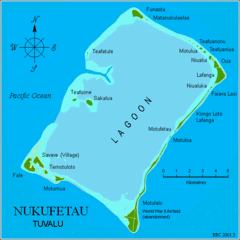Nukufetau atoll Map